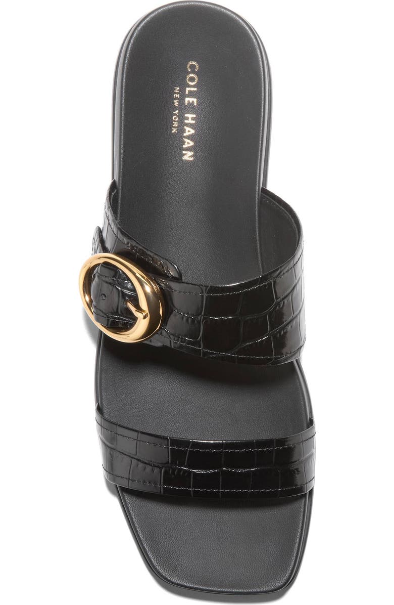 Cole Haan Oaklynn Wedge Sandal, Alternate, color, Black Croc Print Leather