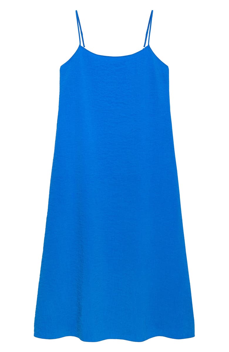 Theory Easy Volume Silk Blend Dress, Alternate, color, Jewel Blue