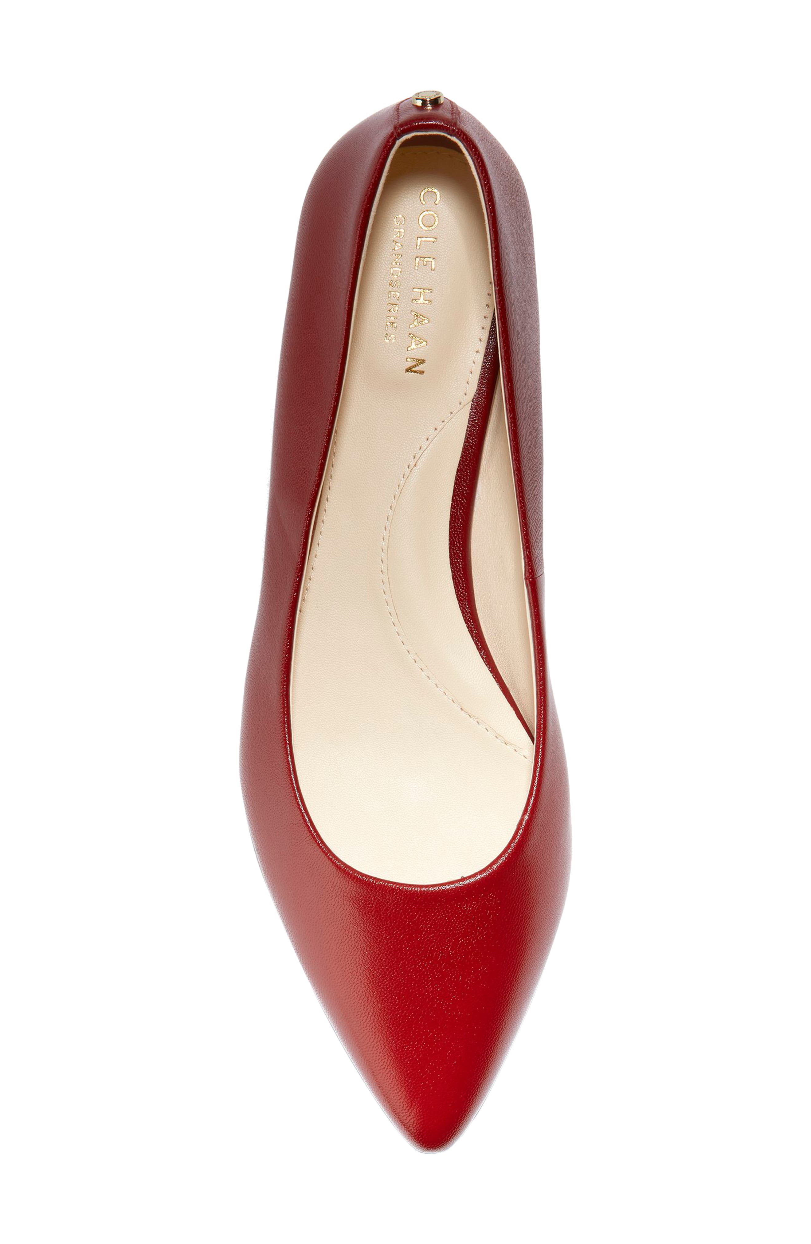 Brenna Skimmer Flat, Alternate, color, RED DAHLIA LEATHER