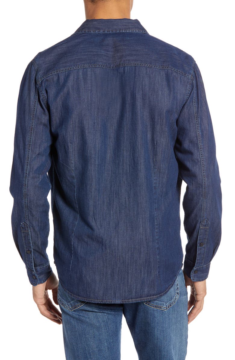 Mavi Jeans Rio Deep Brushed Denim Shirt, Alternate, color, 