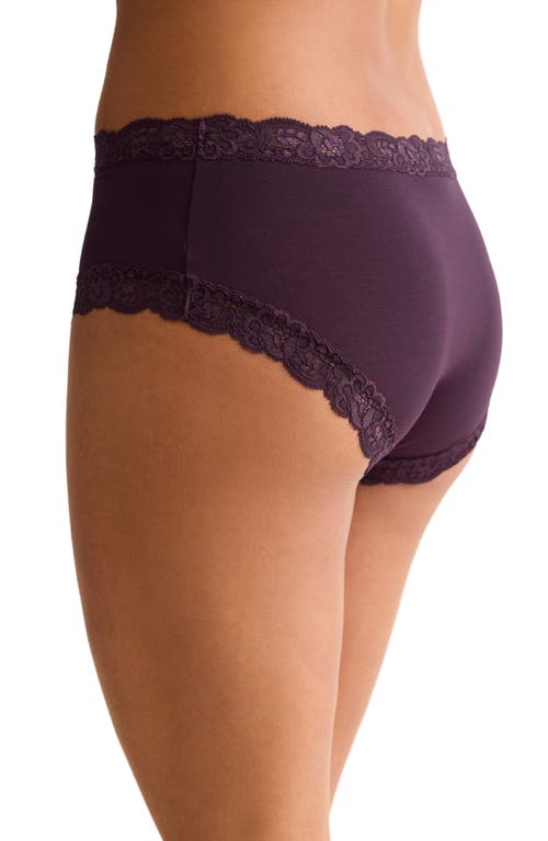 Fleur't Iconic High Waist Boyshorts In Burgundy