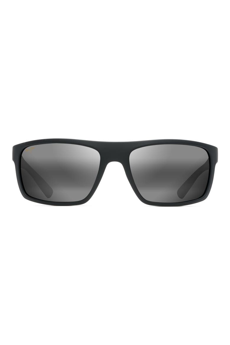 Byron Bay 62mm PolarizedPlus2® Sunglasses, Main, color, MATTE BLACK/ NEUTRAL GREY
