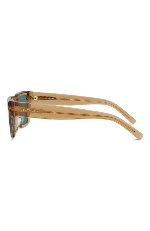 Givenchy Gv Day 53mm Square Sunglasses In Shiny Light Brown/green