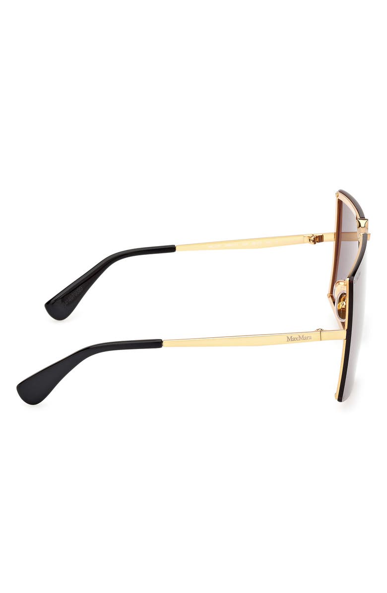 Max Mara 69mm Shield Sunglasses, Alternate, color, Shiny Deep Gold/ Black / Smoke