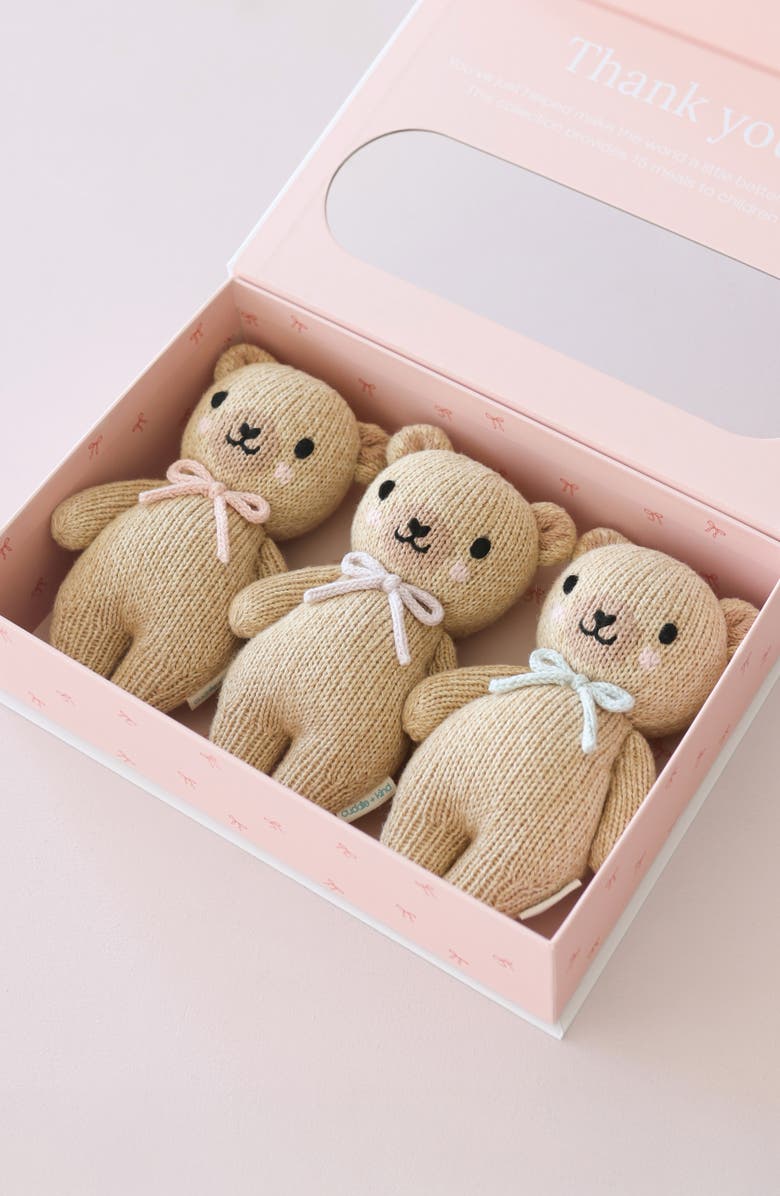 cuddle+kind Baby Honey Bear Stuffed Animal, Alternate, color, Pink