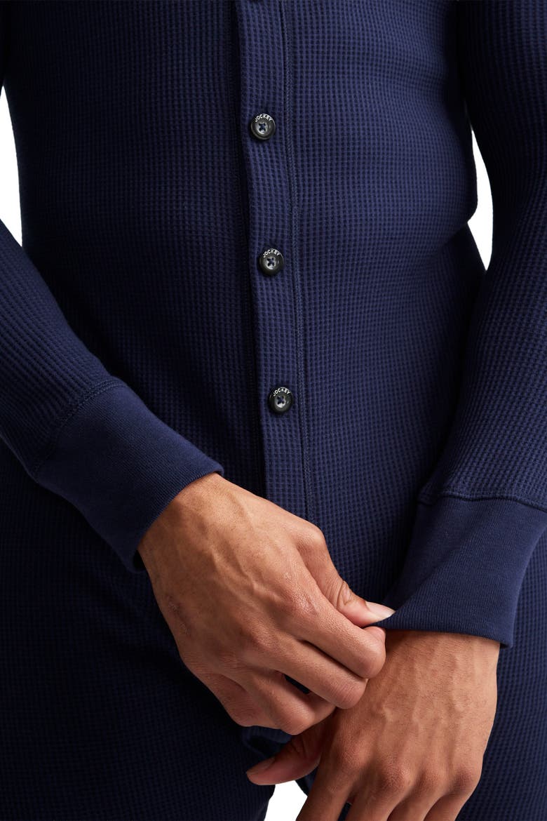 Men's Waffle Union Suit, Alternate, color, Jockey Blue