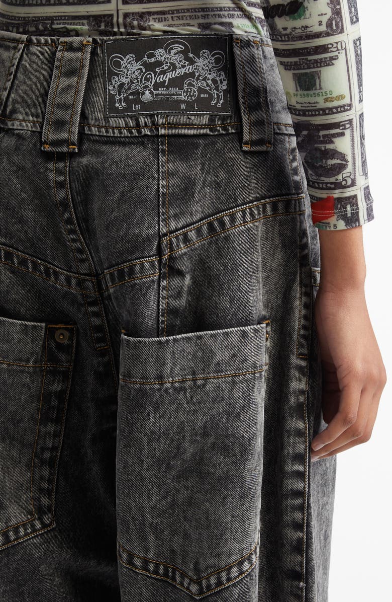 Vaquera Baby Oversize High Waist Cuffed Wide Leg Jeans, Alternate, color,