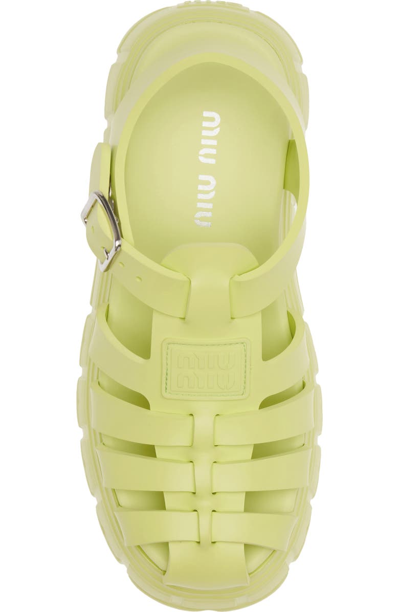 Miu Miu Tire Platform Fisherman Sandal, Alternate, color,