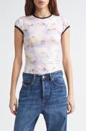 DIESEL® T-Unkyp Pig Print Ringer T-Shirt