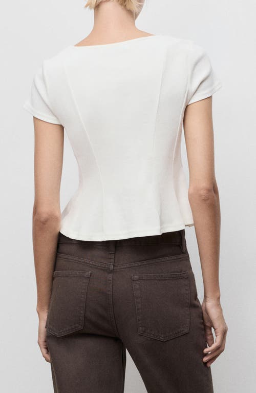 Mango A-line Cotton T-shirt In White