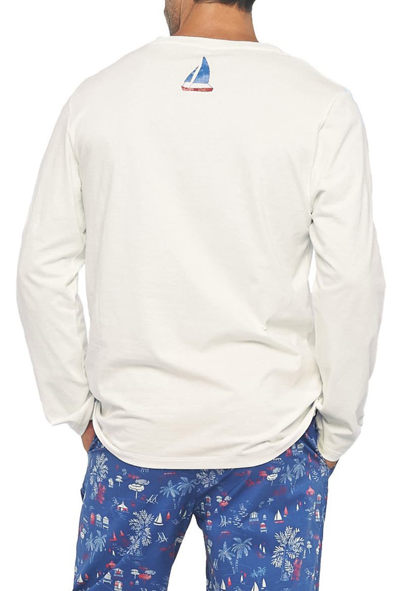 Luke St. Tropez Long Sleeve Pajama T-Shirt, Alternate, color, WHITE