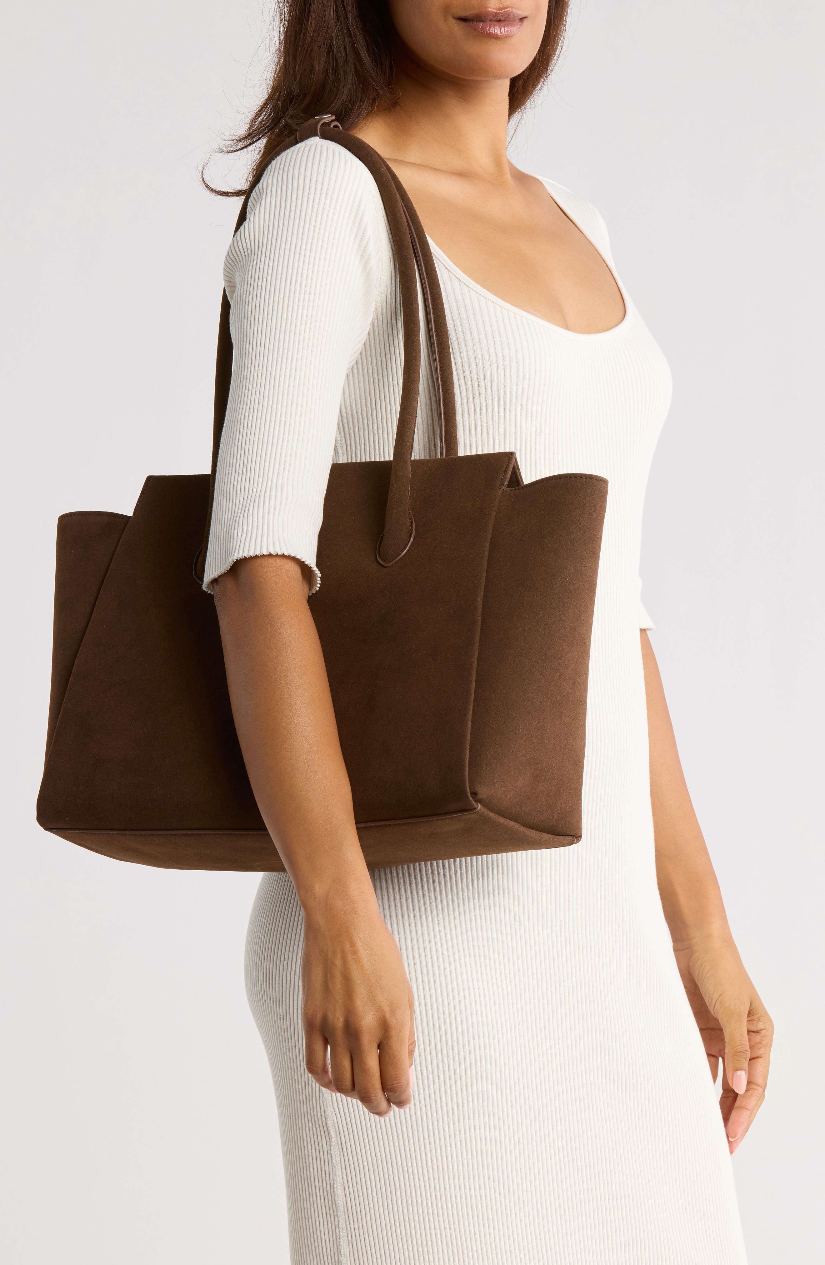 Winged Tote Bag, Alternate, color, CHOCOLATE