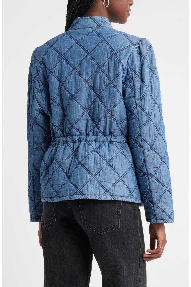 Quilted Cotton Jacket, Alternate, color, MEDIUM WASH