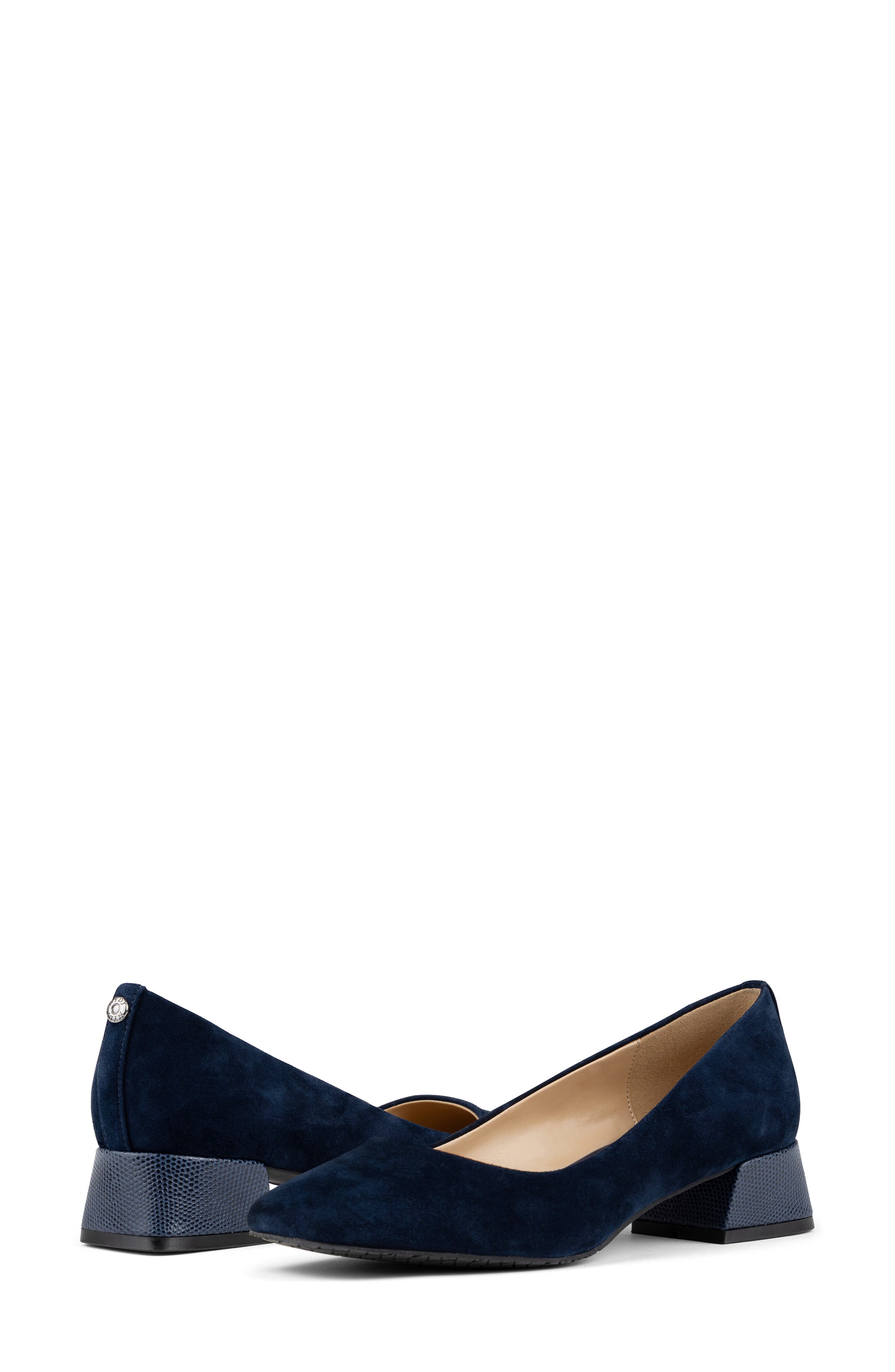 NYDJ Teddie Square Toe Pump, Alternate, color, Navy
