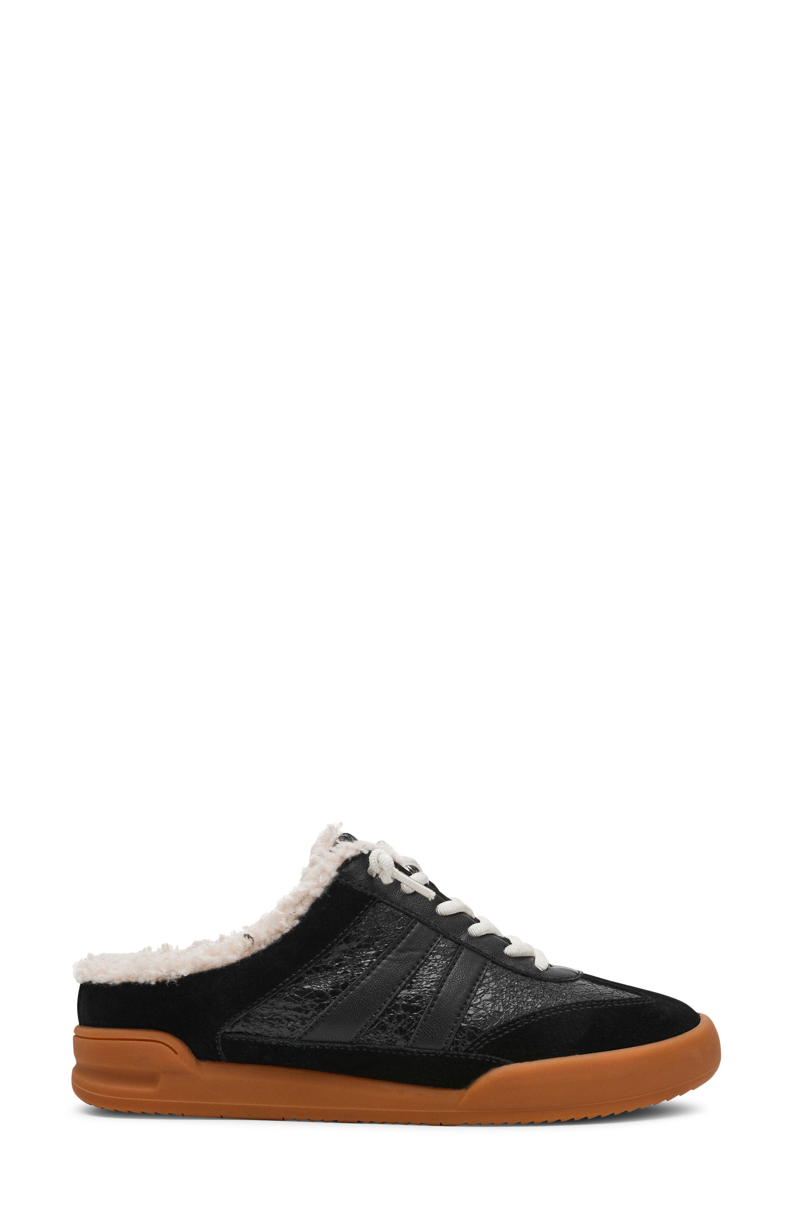 Steve Madden Vandy Faux Shearling Sneaker, Alternate, color, Black Multi