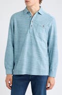 Tommy Bahama Bella Bay Long Sleeve Textured Cotton Blend Pocket Polo