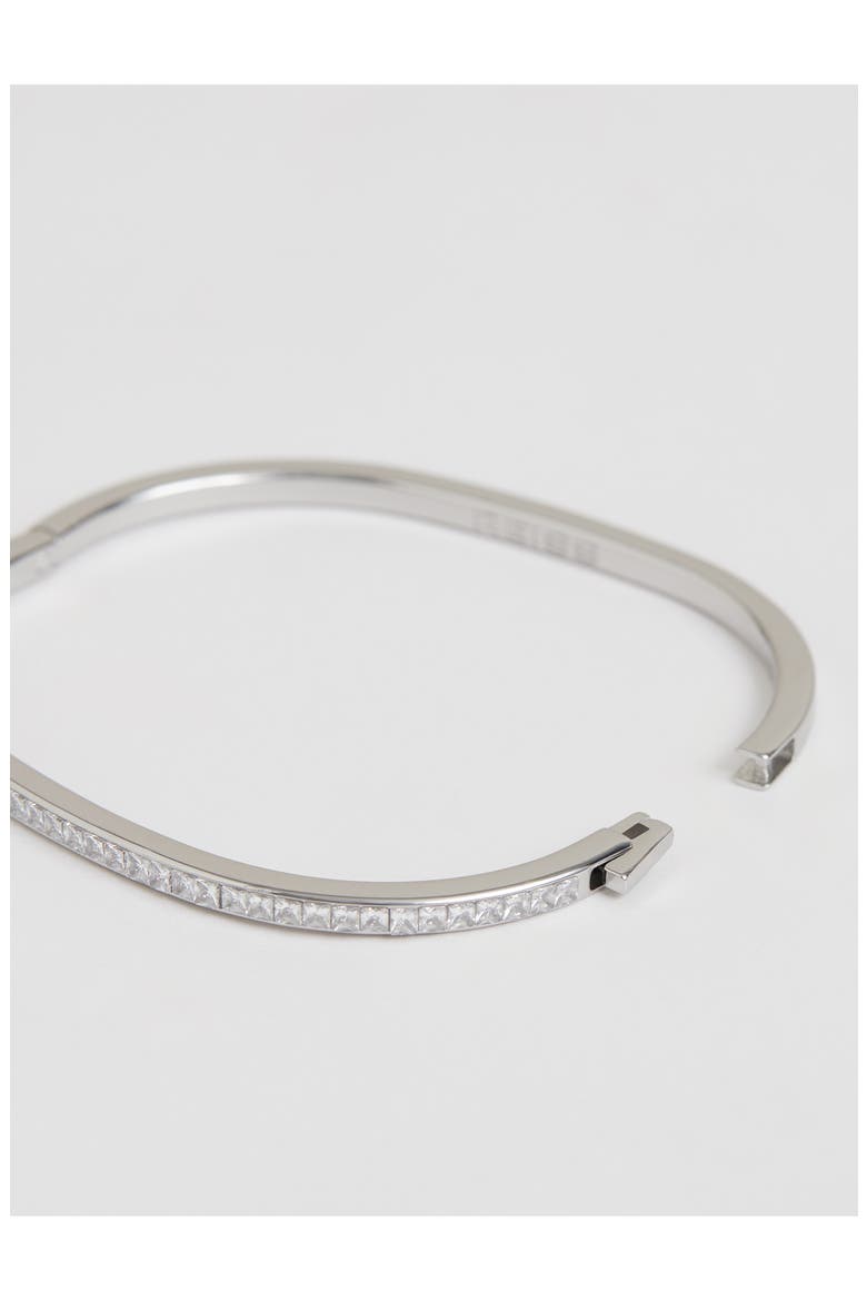 Myles Modern Cuff Bracelet, Alternate, color, SILVER TONE/ CLEAR CRYSTAL