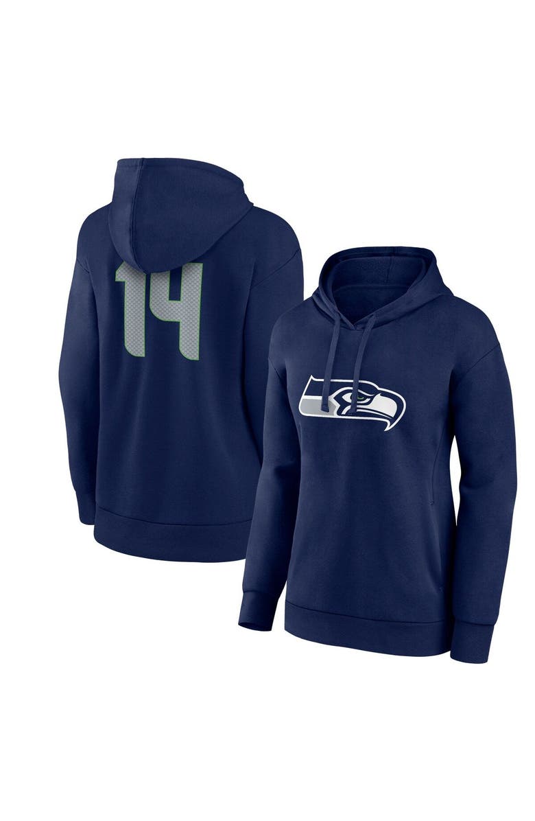 FANATICS Women's Fanatics Branded DK Metcalf Navy Seattle Seahawks Player Icon Name & Number V-Neck Pullover Hoodie, Main, color, 