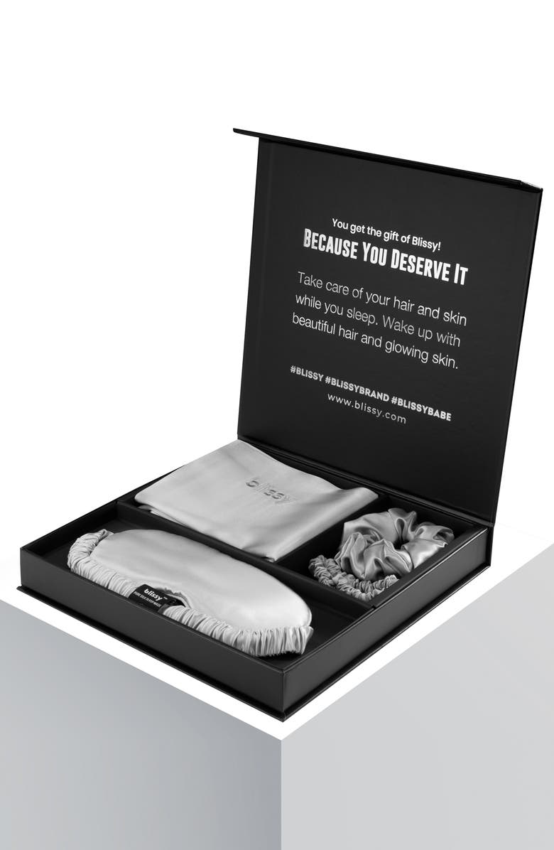 BLISSY Mulberry Silk Dream Set, Alternate, color, Silver