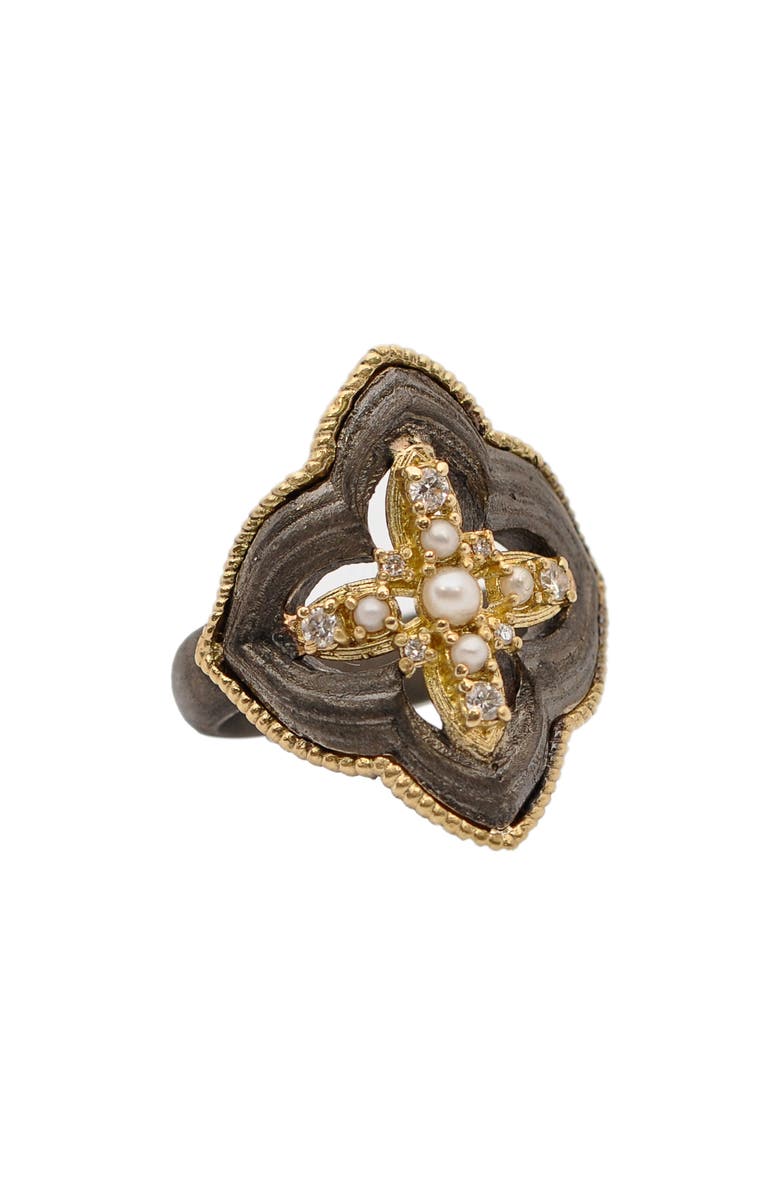 Armenta Open Scroll Statement Ring, Main, color, 