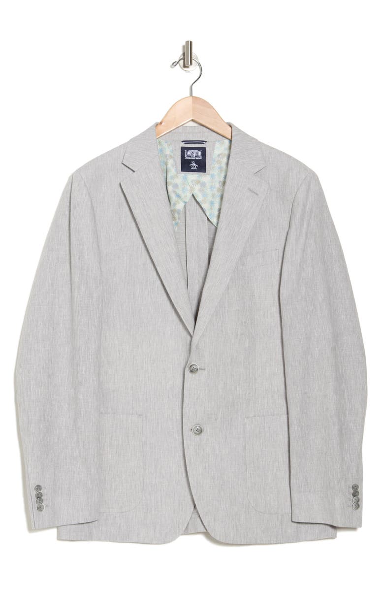 Original Penguin Solid Sport Coat, Alternate, color, Light Grey/ White