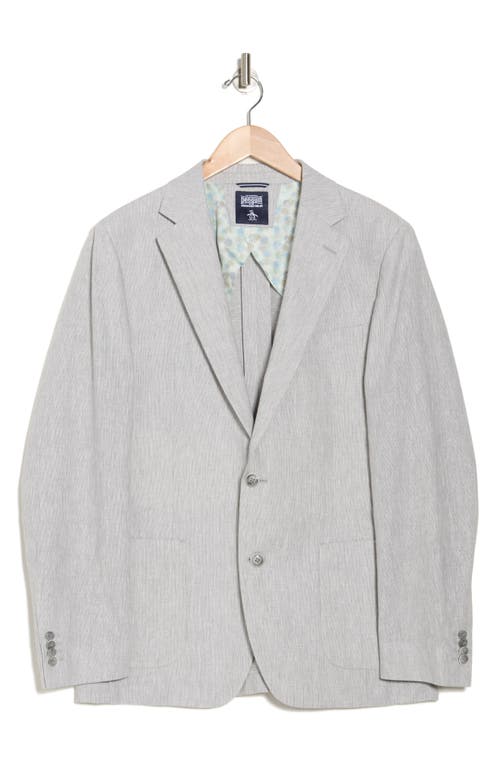 Original Penguin Solid Sport Coat In Light Grey/white
