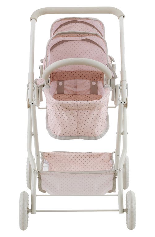 Teamson Kids Olivia's Little World Double Bassinet Play Stroller in Pink 