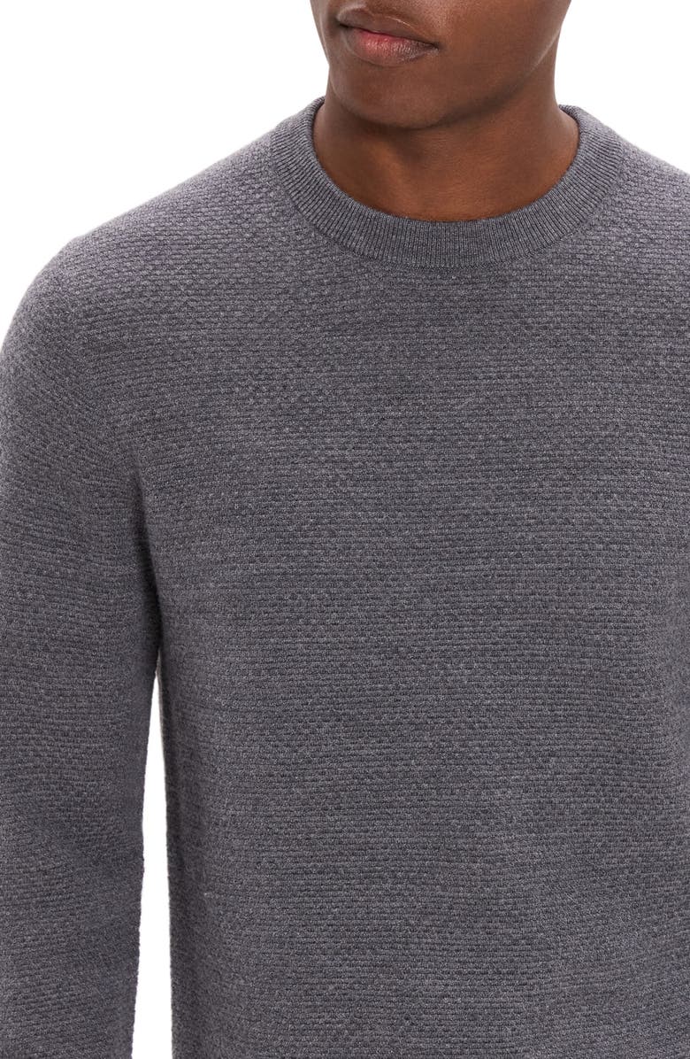 Theory Maden T.Novo Crewneck Wool Sweater, Alternate, color, Dark Grey Melange