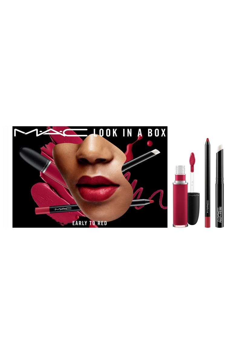 MAC Look in a Box Early to Red Lip Kit (Nordstrom Exclusive), Alternate, color, NO COLOR
