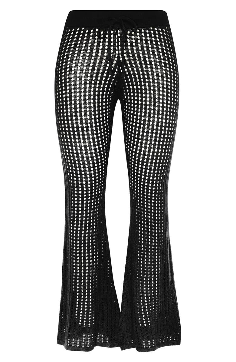 Sunshine 79 Resort Open Stitch Cover-Up Pants, Alternate, color, Black