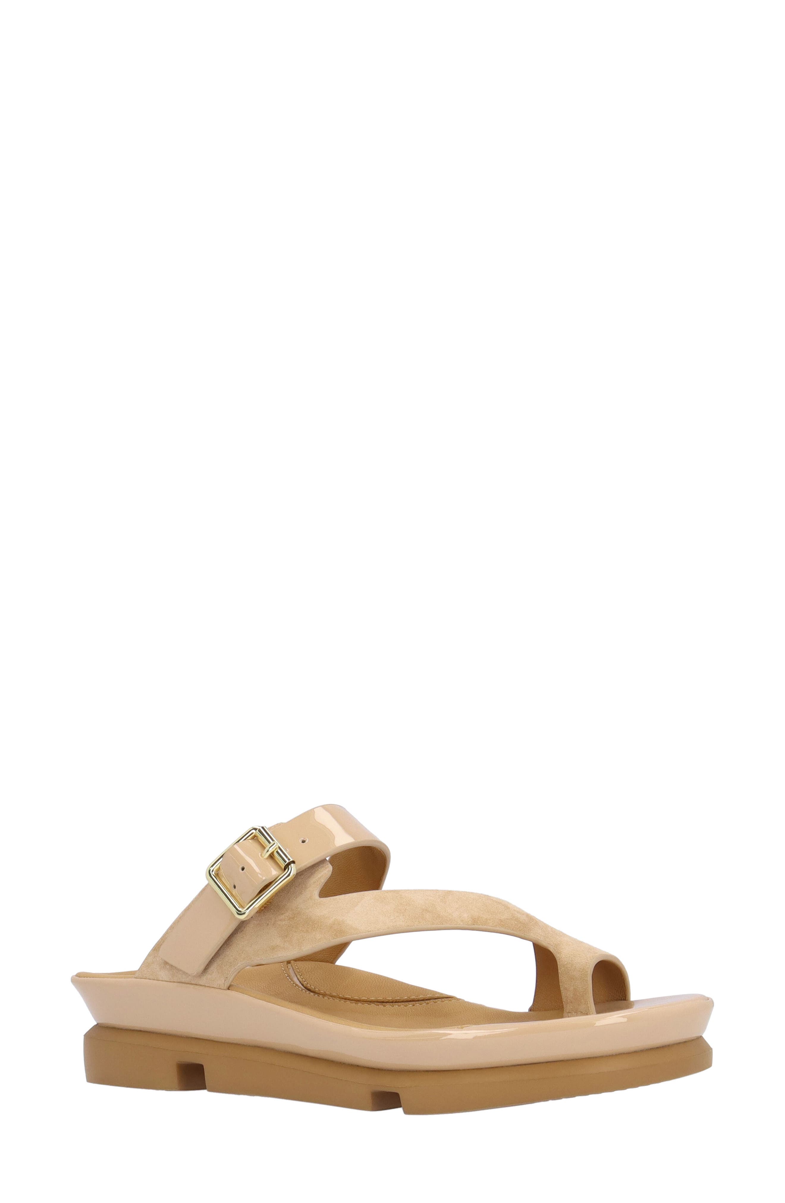 L'Amour des Pieds Alanza Toe Loop Sandal, Main, color, Nude