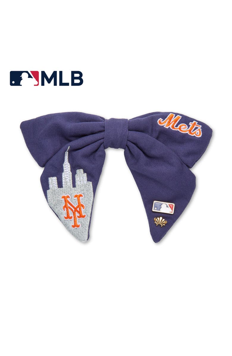 Lele Sadoughi MLB New York Mets Bow Barrette, Main, color, Navy 400