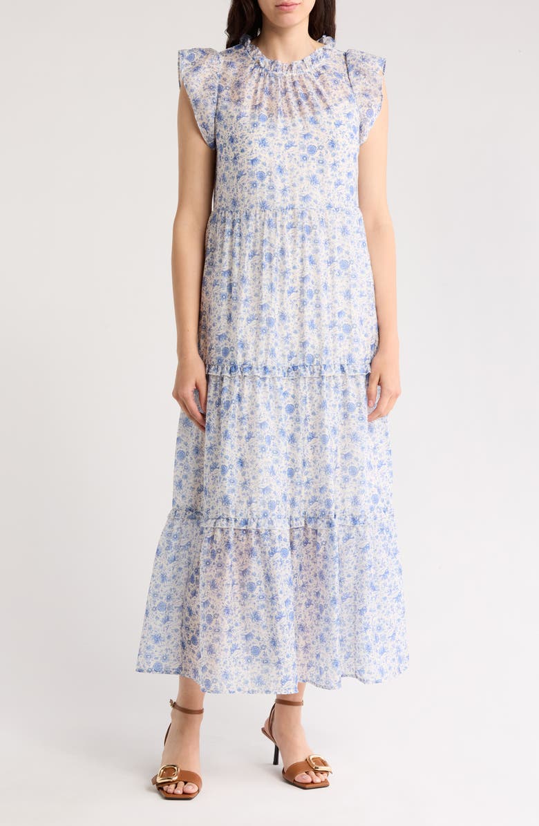 MELLODAY Ruffle Tiered Maxi Dress, Main, color,