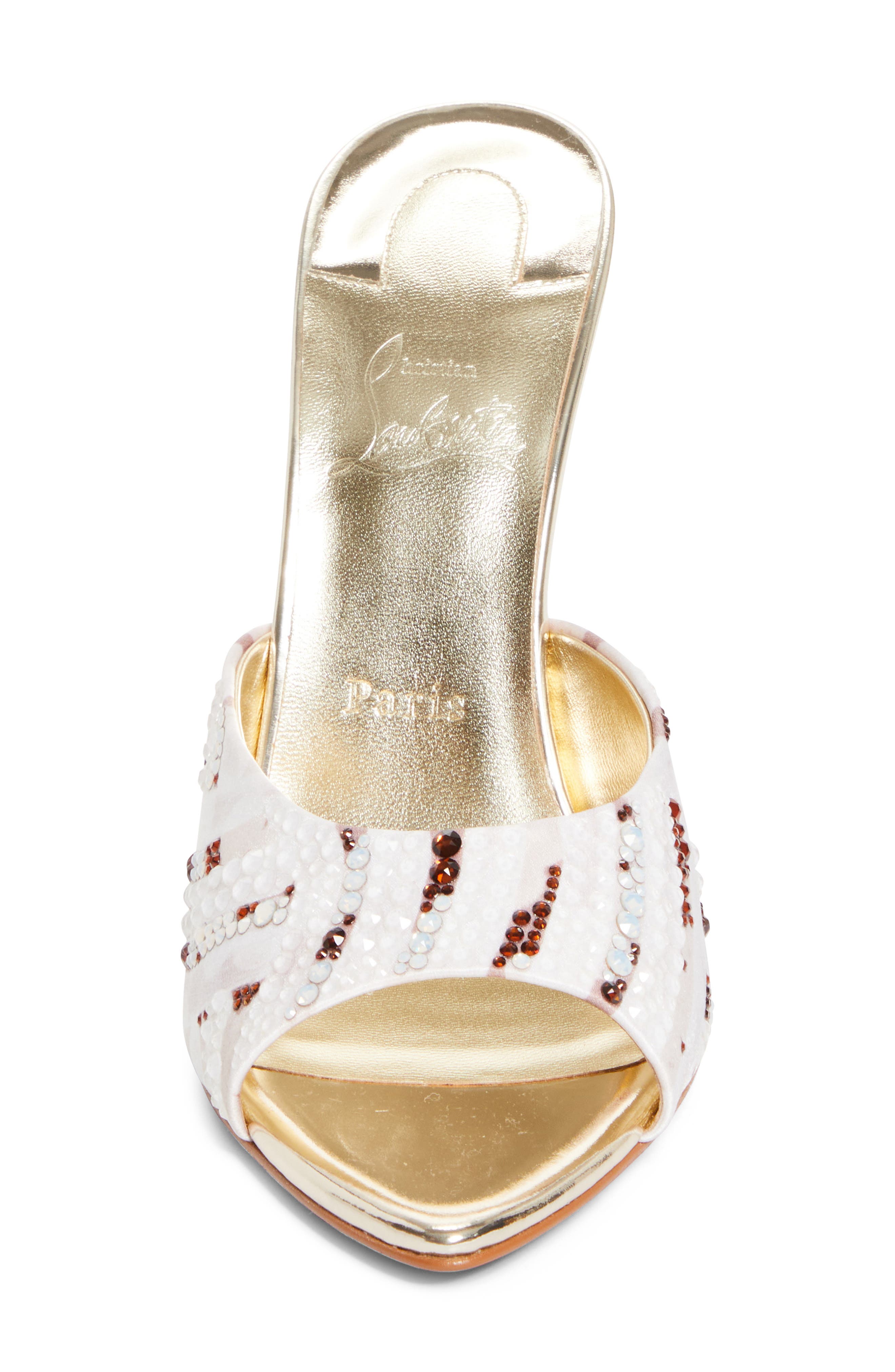 Miss Z Gaagal Strass Sandal, Alternate, color, MULTI LECHE/ PLATINE