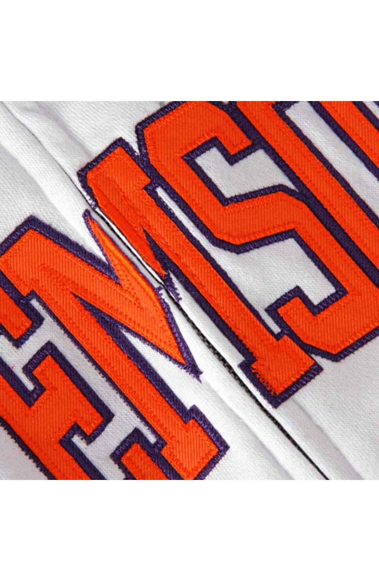 COLOSSEUM Women's Stadium Athletic White Clemson Tigers Arched Name Full-Zip Hoodie, Alternate, color, White