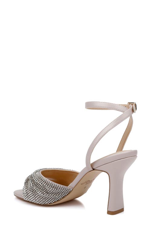 Jewel Badgley Mischka Huntley Ankle Strap Pointed Toe Sandal In Champagne