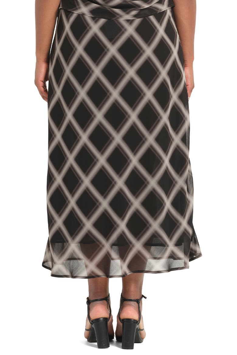 Cameron Midi Skirt, Alternate, color, BLACK/ BEIGE