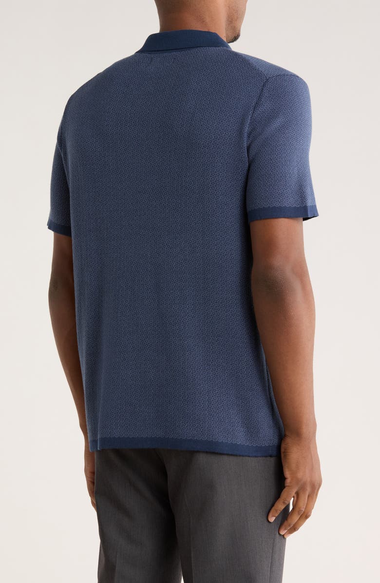 Perry Ellis Geometric Jacquard Polo, Alternate, color, Titan