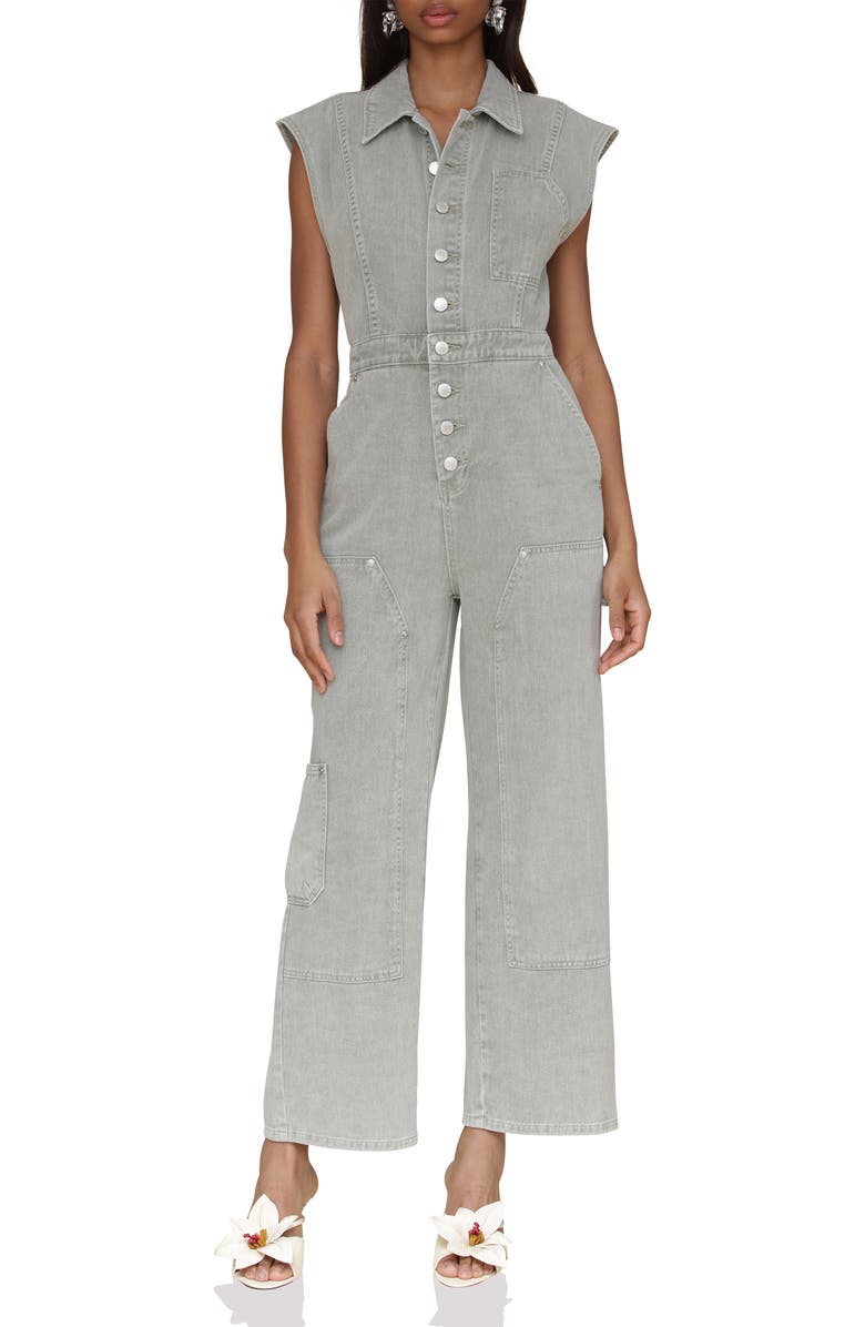 Avec Les Filles Wide Leg Carpenter Jumpsuit, Main, color,
