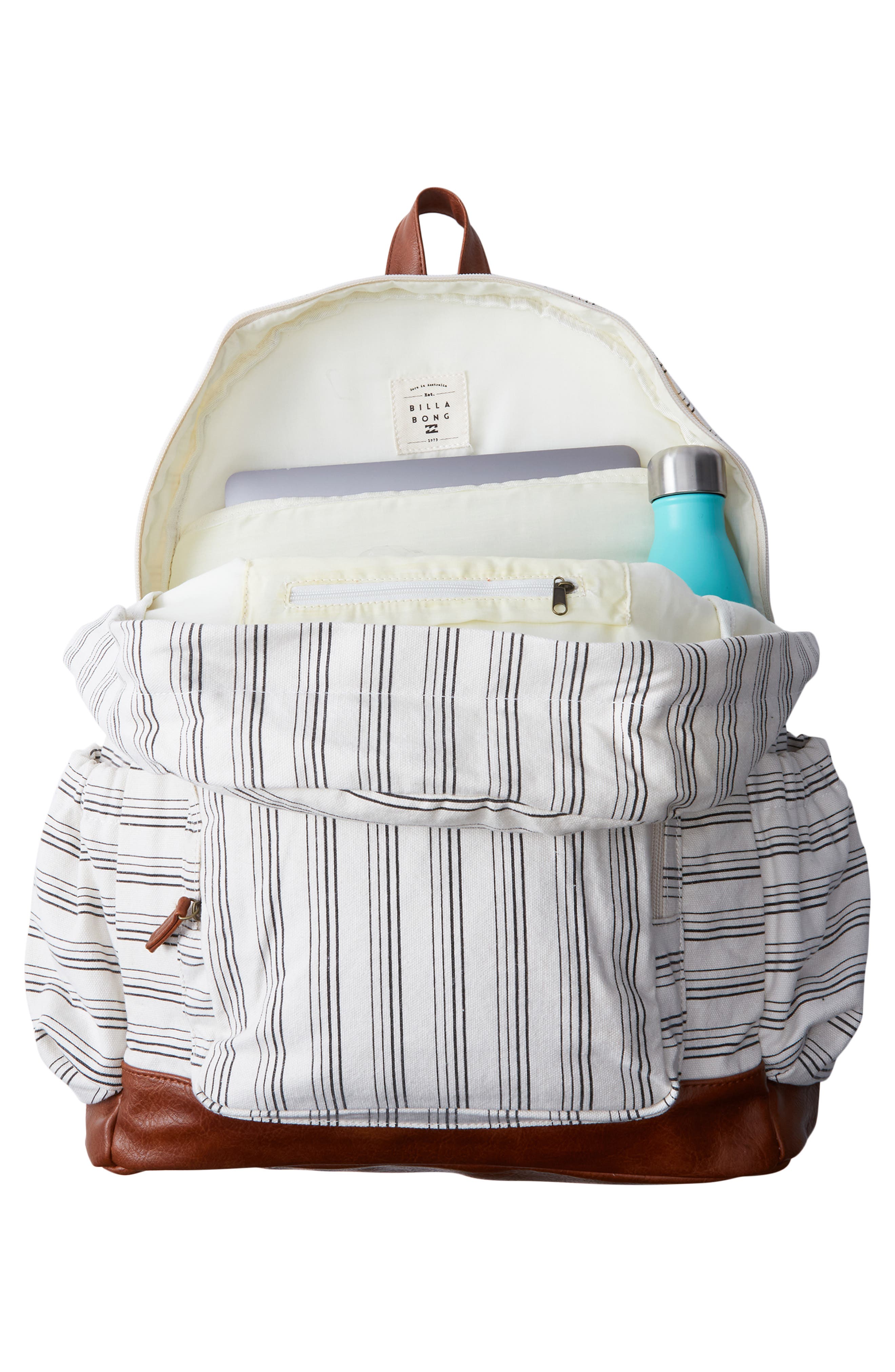 Billabong Home Abroad Stripe Canvas Backpack, Alternate, color, 