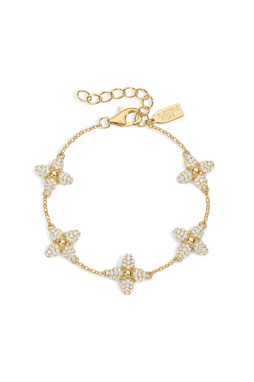 Electric Picks Showstopper Clover Bracelet in Gold 