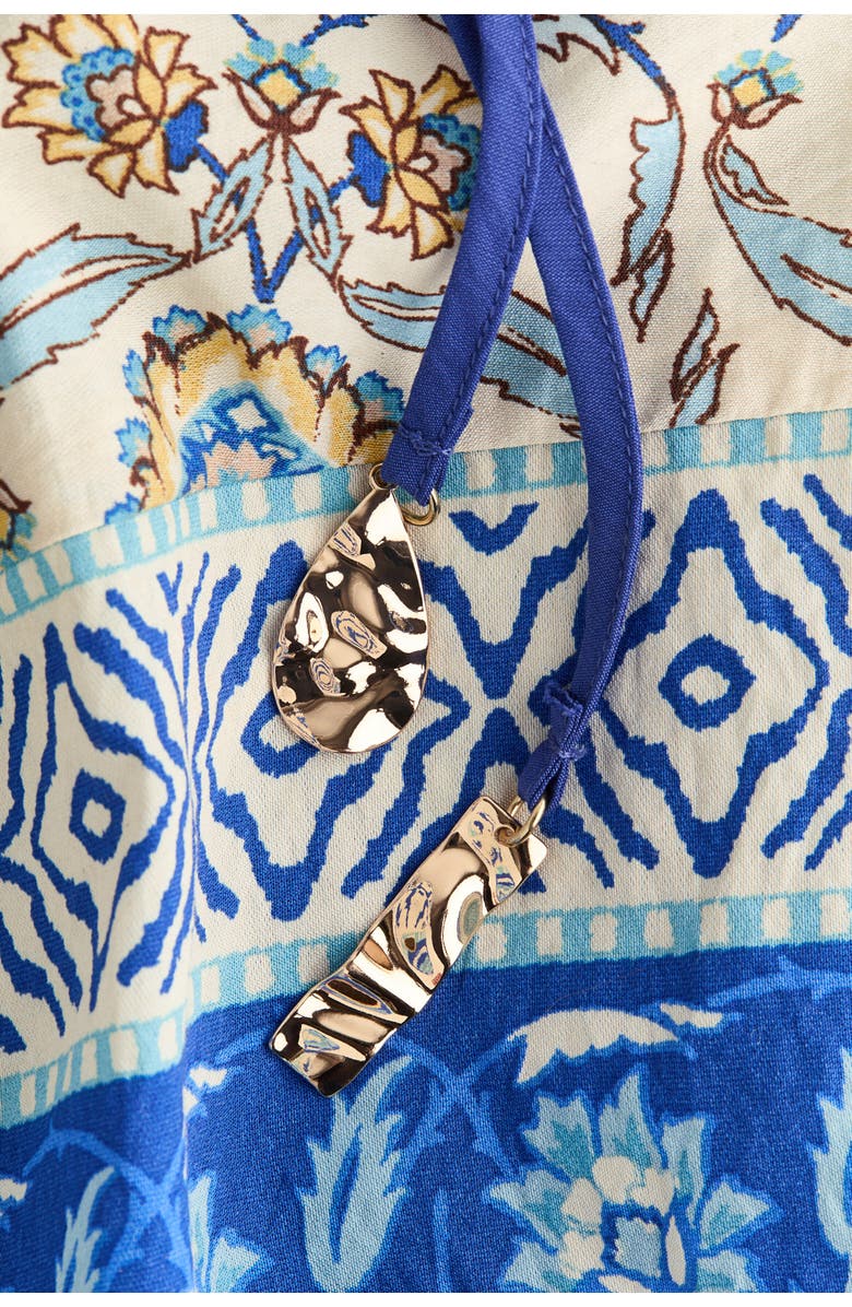 H&M Oversized Tunic Dress, Alternate, color, Light Beige/Patterned