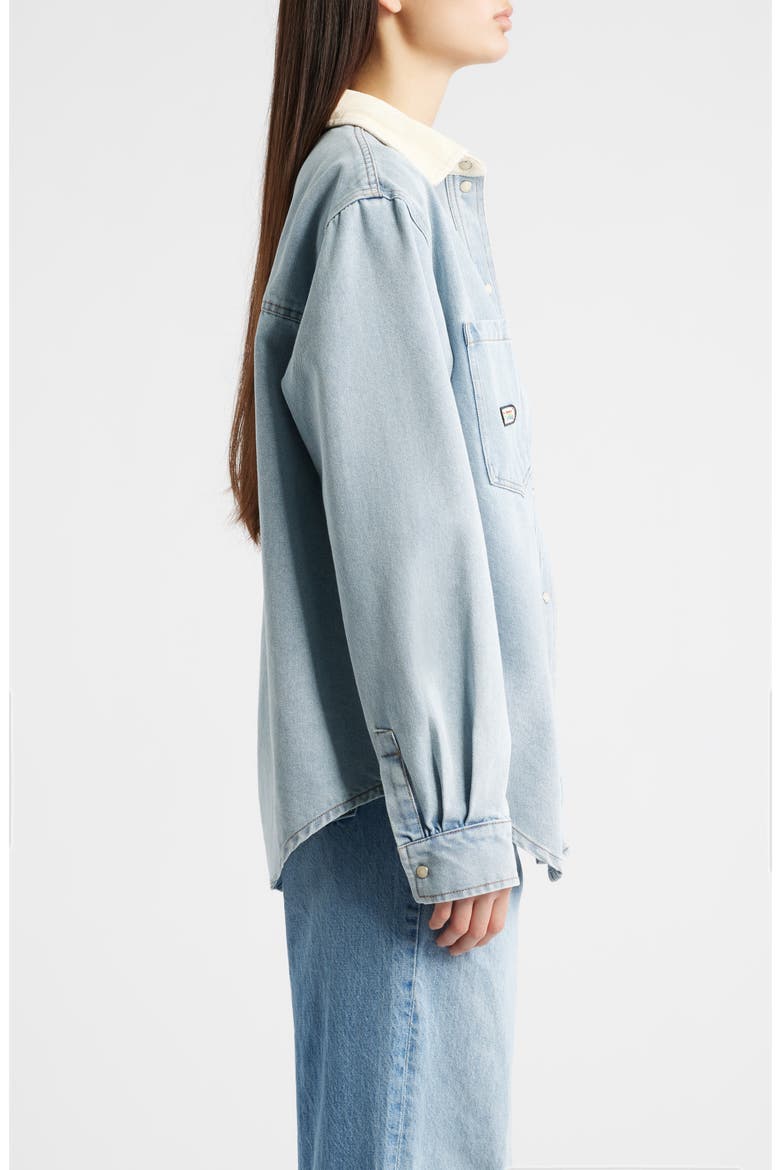 Surf Side Relaxed Fit Denim Shirt Jacket, Alternate, color, WASHED BLUE