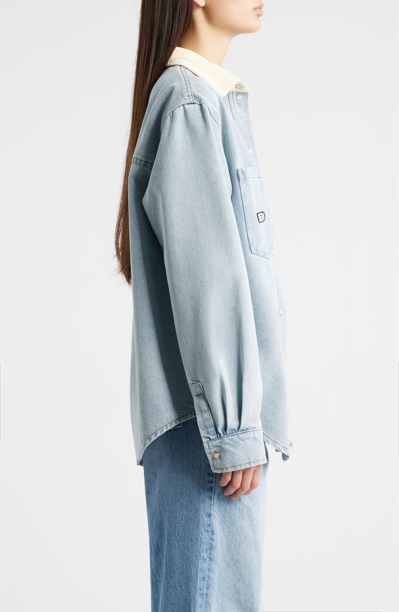 Rip Curl Surf Side Relaxed Fit Denim Shirt Jacket, Alternate, color, Washed Blue