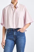 Derek Lam 10 Crosby Ember Cropped Button-Up Shirt