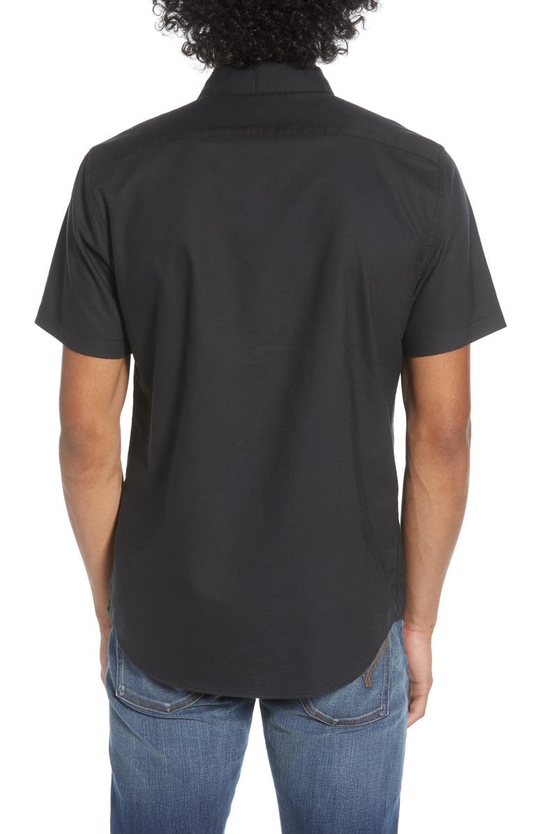 RVCA That'll Do Solid Short Sleeve Button-Down Shirt, Alternate, color,
