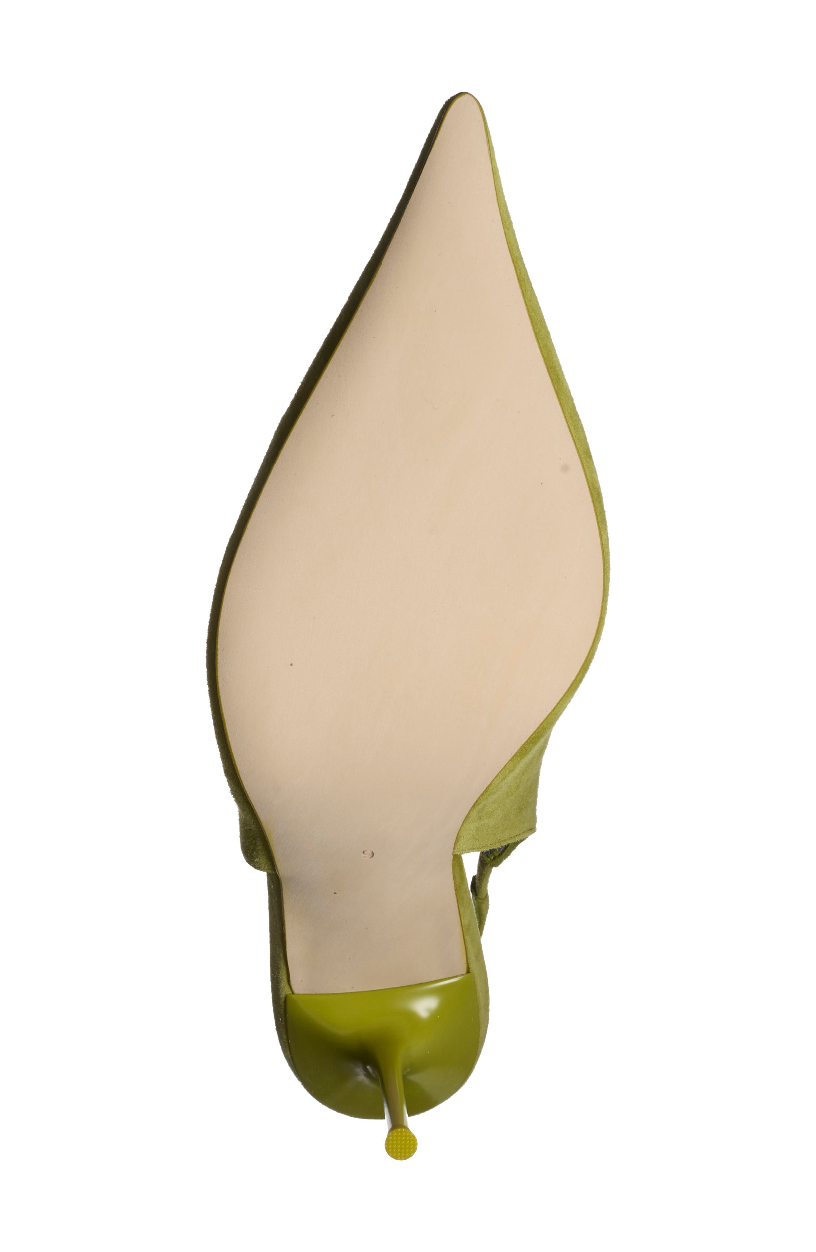 Pucker Leather Slingback Pump, Alternate, color, BRIGHT CHARTREUSE SUEDE