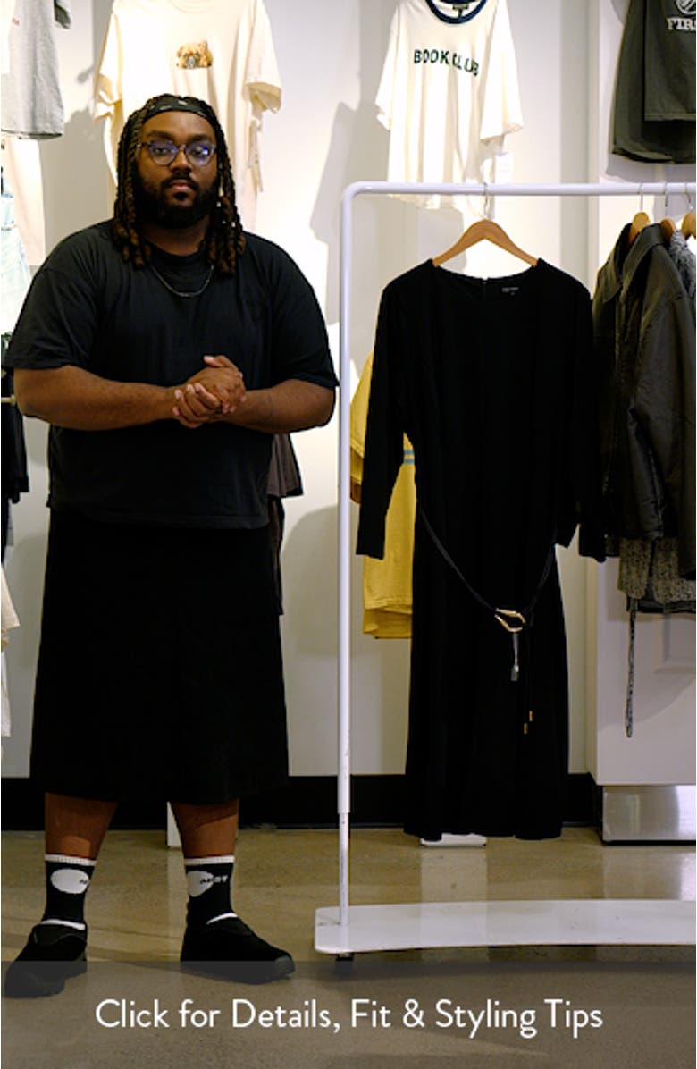 Tie Waist Long Sleeve Midi Fit & Flare Dress, sales video thumbnail