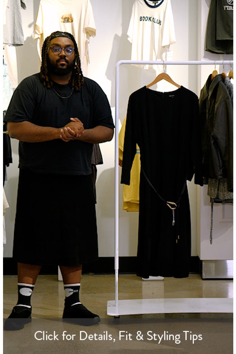 Tie Waist Long Sleeve Midi Fit & Flare Dress video