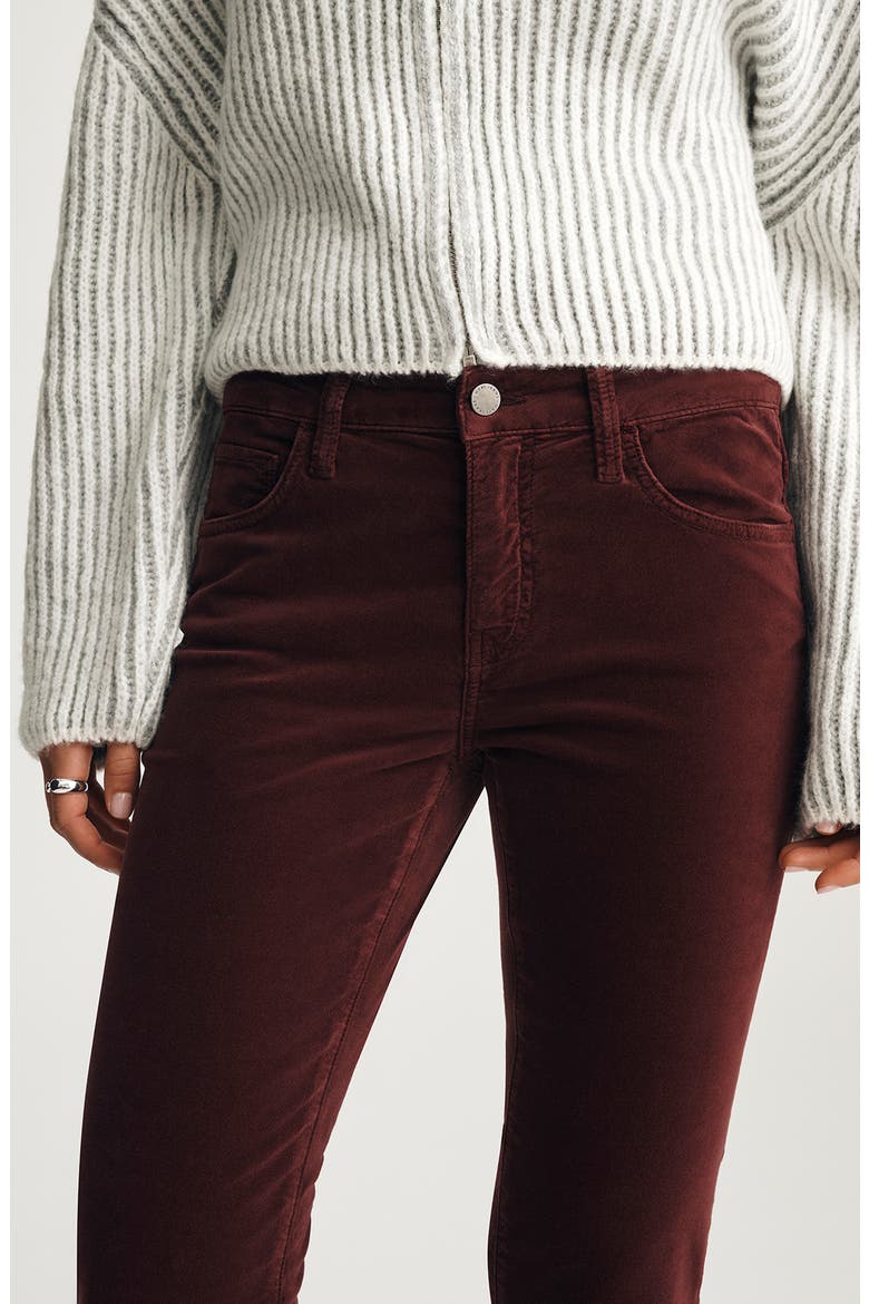 Sydney High Rise Flare Velvet Pants, Alternate, color, BURGUNDY VELVET